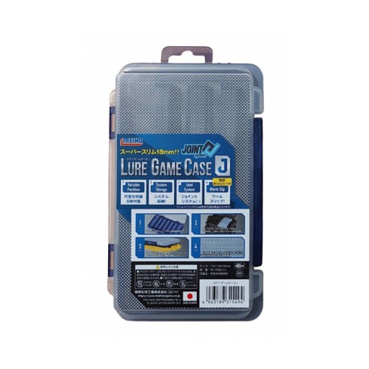 Коробка Meiho Lure Game Case J 175*105*18 - прозрачный / синий