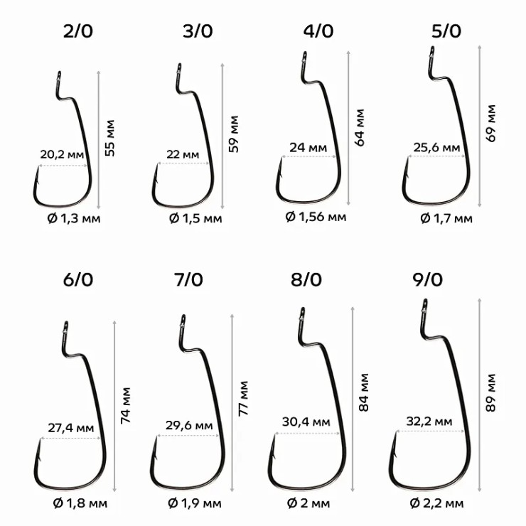 Крючки офсетные CF Offset joint hook #14 - серебристый