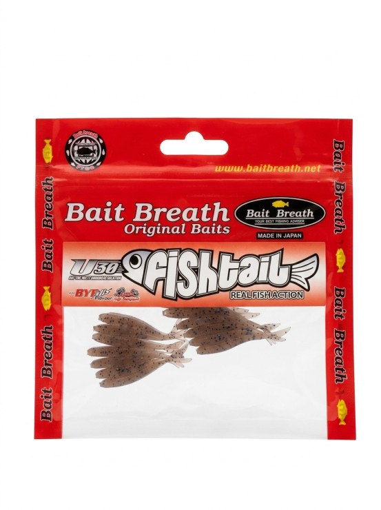 Силиконовая приманка Bait Breath U30  Fish tail 1,5in38мм - Cinnamon/Black,Blue Flake