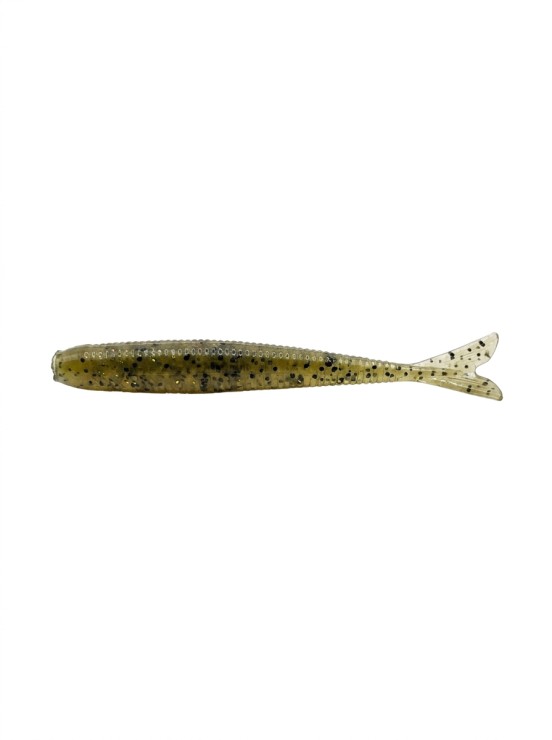 Силиконовая приманка Bait Breath U30  Fish tail 1,5in38мм - Greenpumpkin/Black,Red Flake