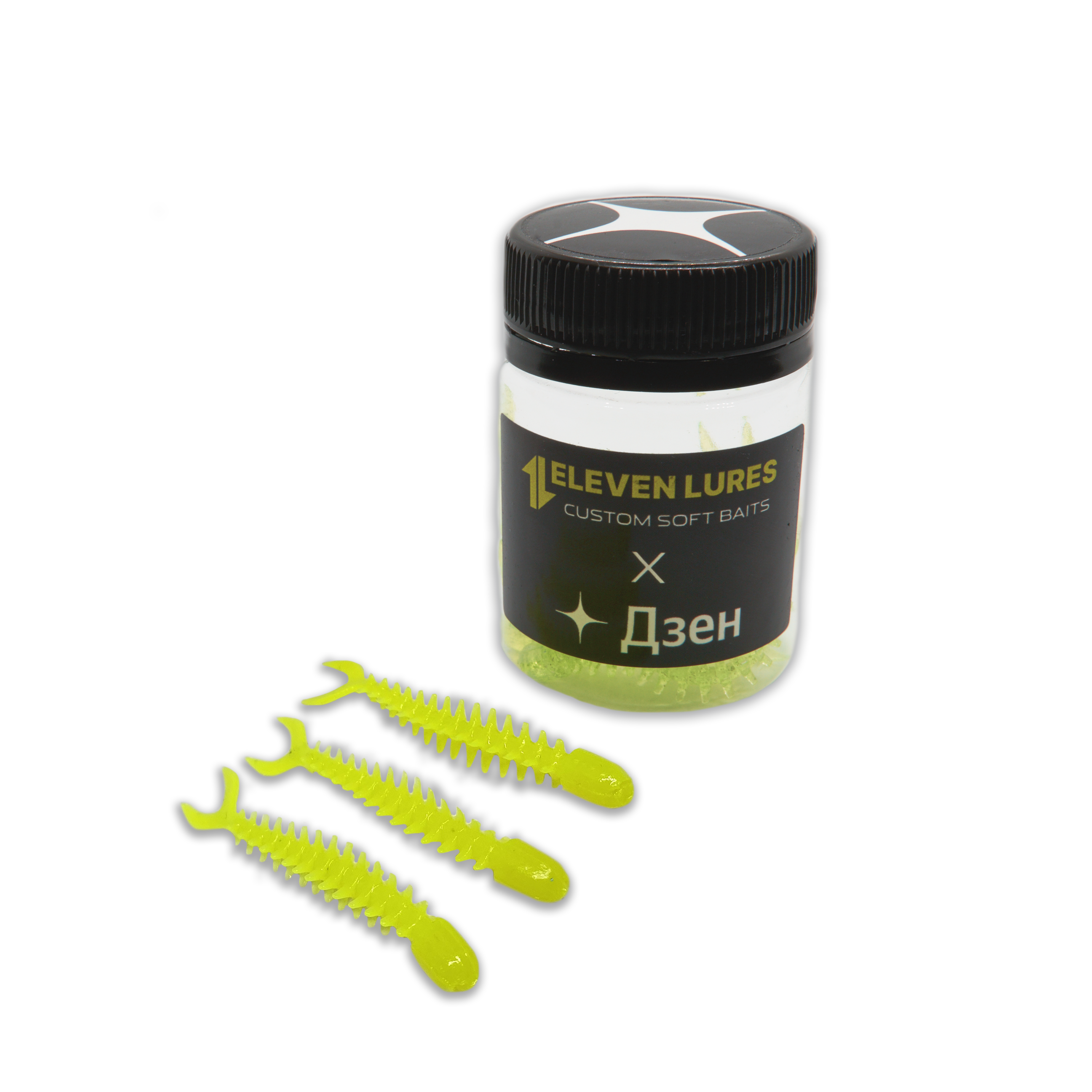 Силиконовая приманка Eleven Lures Dzen 2,2in55мм - Fluo Lemon