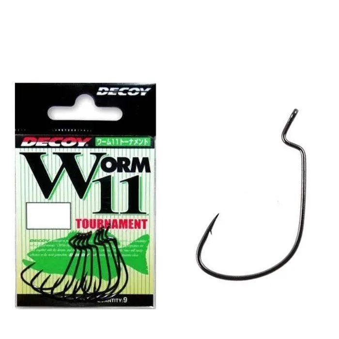 Крючки офсетные Decoy Worm 11 Tournament #2/0 - черный