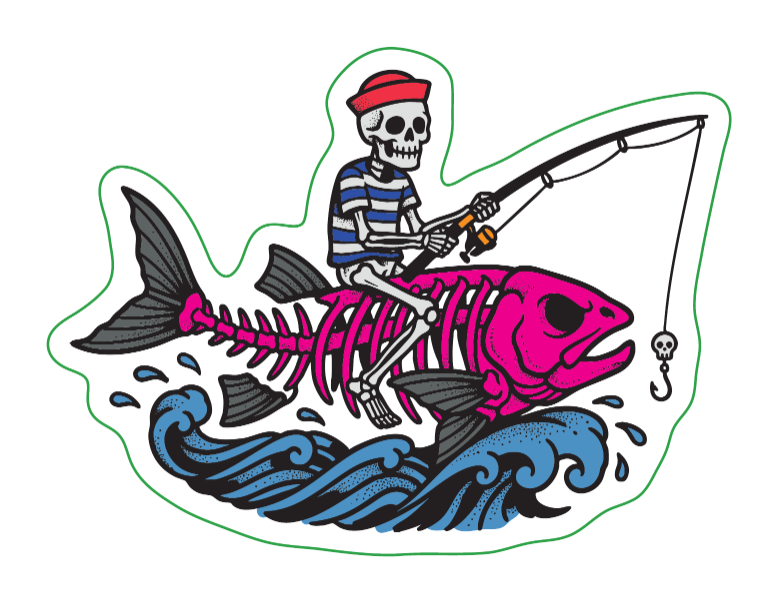 Наклейка WTFish Skeleton (голограмма) арт: WTF-SKEL
