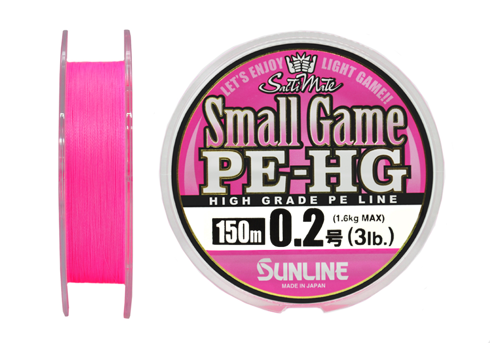 Плетеный шнур Sunline Small Game PE-HG #0,2 - 0,074мм - 150м - розовая сакура