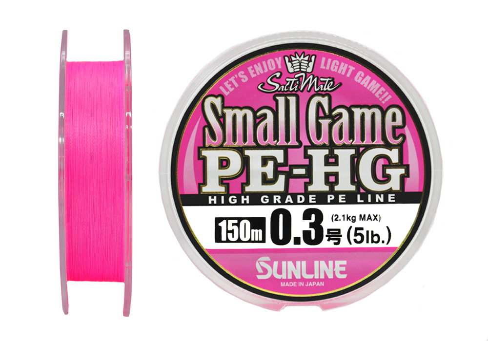 Плетеный шнур Sunline Small Game PE-HG #0,3 - 0,09мм - 150м - розовая сакура