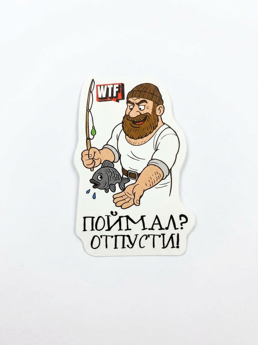 Наклейка WTFish Catch & Release (мульти) арт: wtfcr