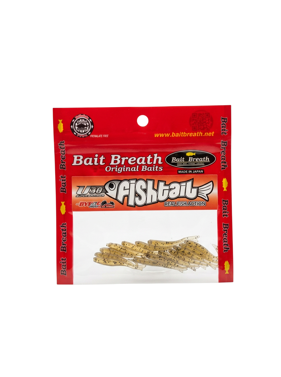 Силиконовая приманка Bait Breath U30  Fish tail 1,5in38мм - Greenpumpkin/Seed