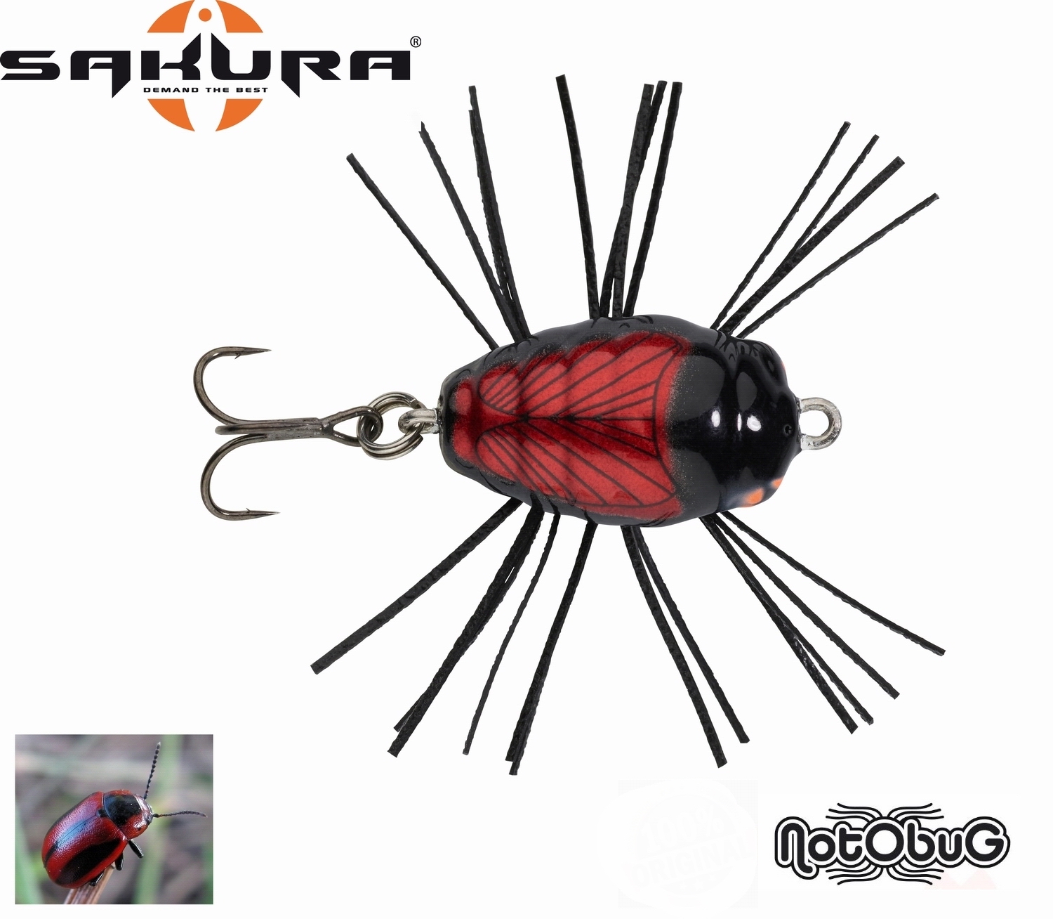 Воблер Sakura Notobug 22F - 22мм - 1,4гр - BLB, SSR - супермелководный, всплывающий F, топвотер для спиннинговой рыбалки