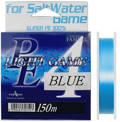 Плетеный шнур Yamatoyo PE Light Game #0,3 - 0,09мм - 150м - голубой