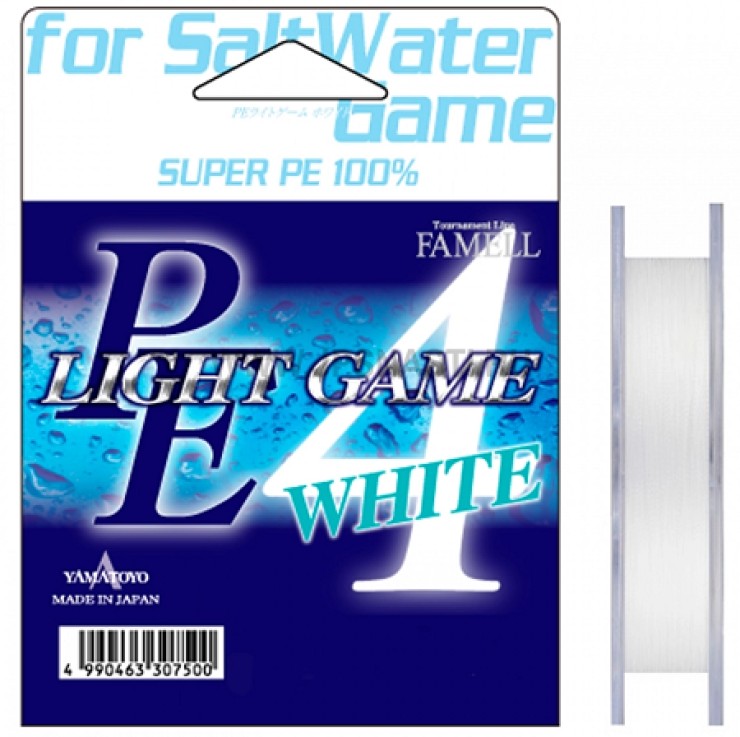 Плетеный шнур Yamatoyo PE Light Game #0,4 - 0,104мм - 150м - белый