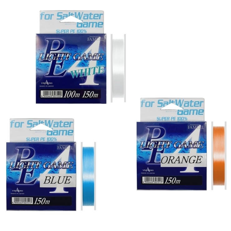 Плетеный шнур Yamatoyo PE Light Game #0,4 - 0,104мм - 150м - белый