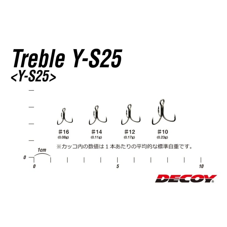 Крючки тройные Decoy Y-S25 #10 - черный