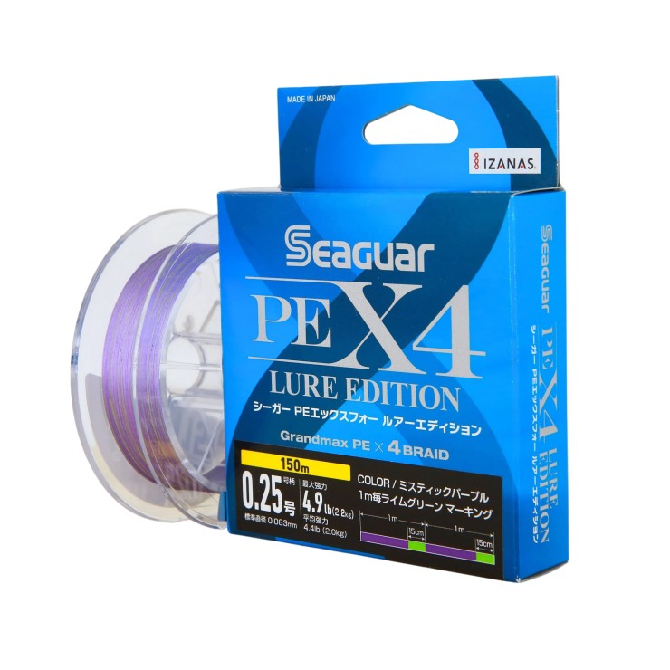 Плетеный шнур Seaguar Kureha PE X4 Lure Edition #0,25 - 0,083мм - 150м - фиолетовый
