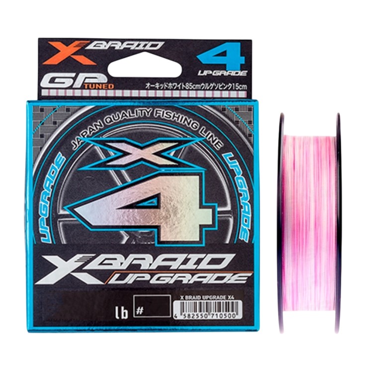 Плетеный шнур YGK X-Braid Upgrade X4 #0,3 - 0,09мм - 150м - white/pink