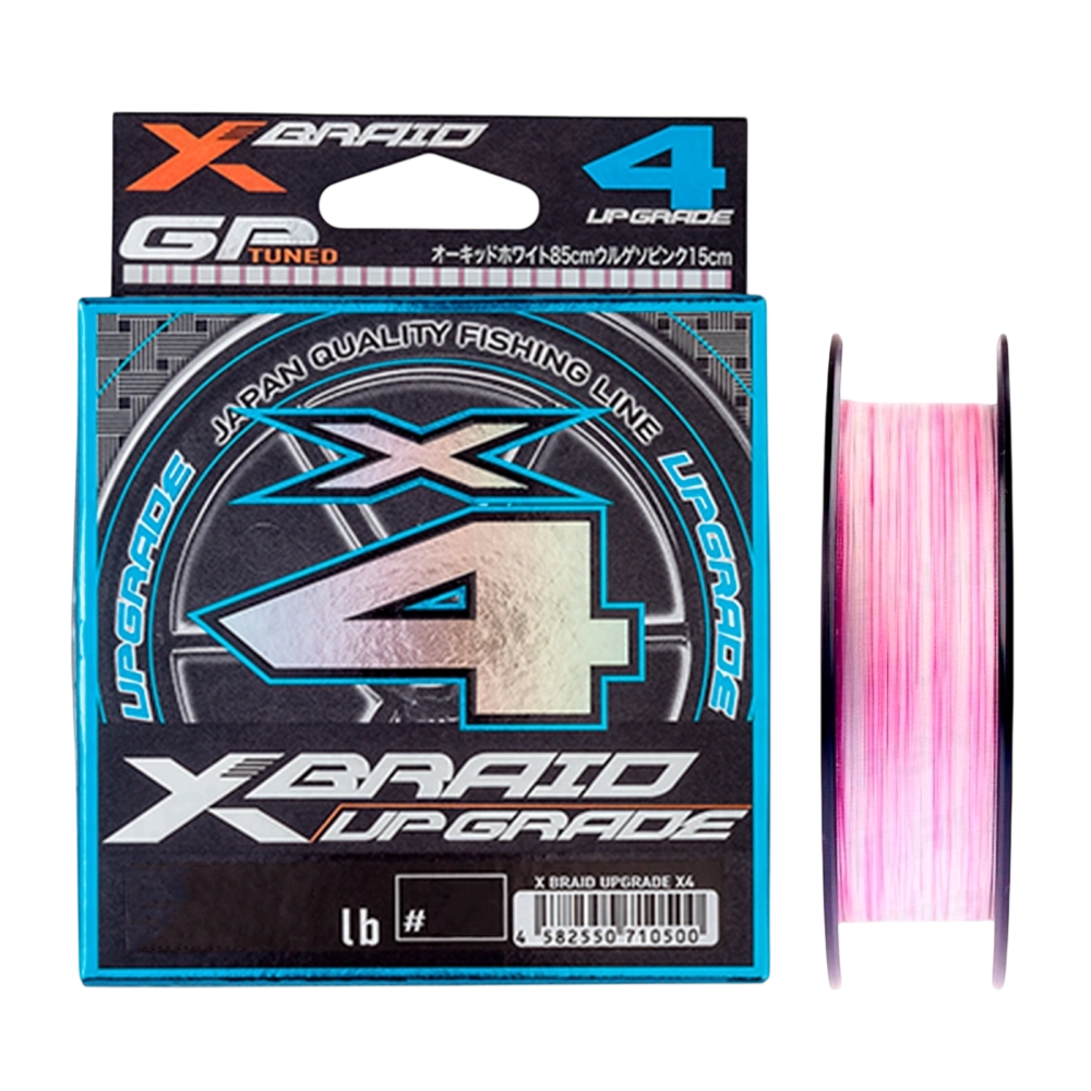 Плетеный шнур X-Braid Upgrade X4 #0,25 - 0,083мм - 150м - white/pink