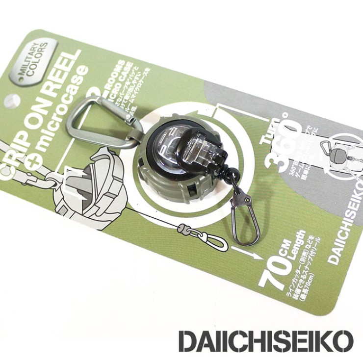 Ретривер Daiichiseiko Clip-On Reel + Micro Case (зеленый) арт: 4995915321523