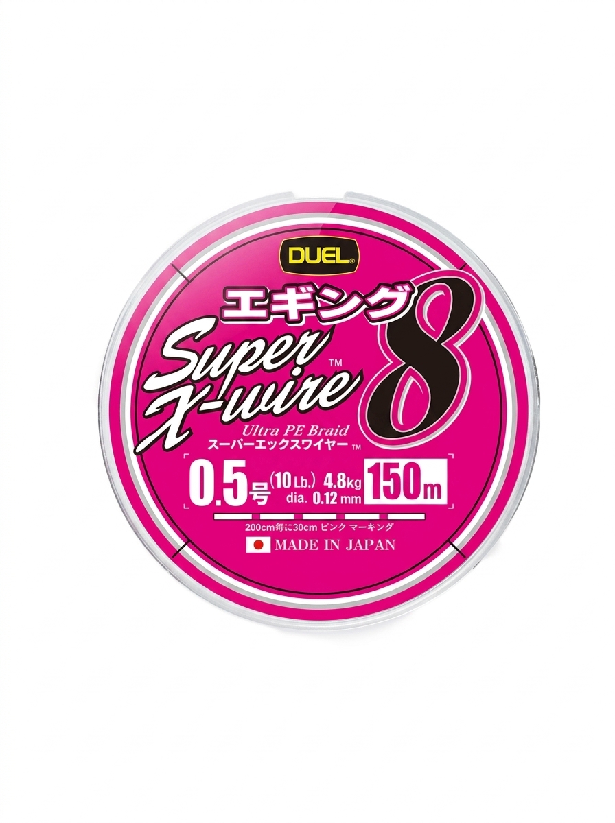 Плетеный шнур Duel PE Super X-Wire 8 #0,5 - 0,12мм - 150м - розовый