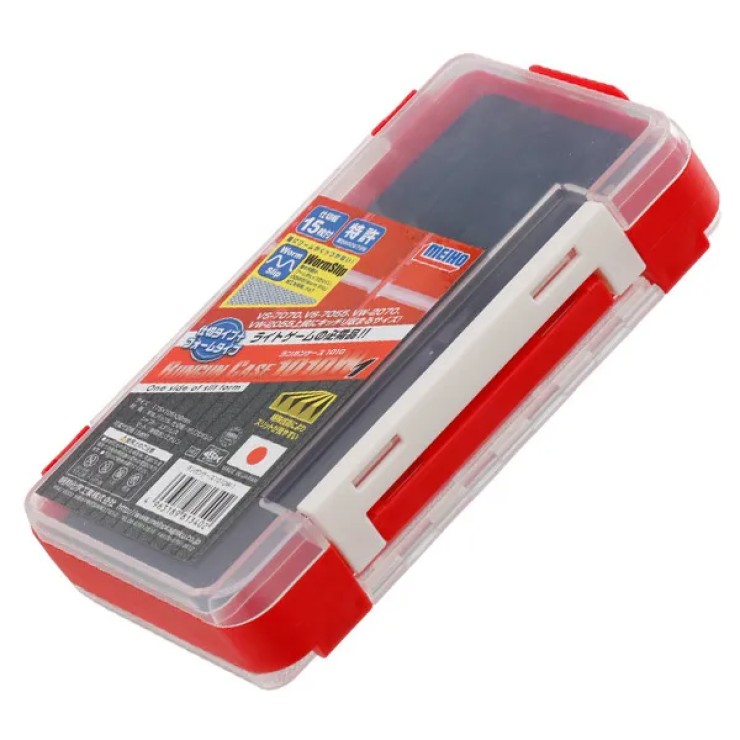 Коробка Meiho Rungun Case красный / прозрачный 1010W-1 175*105*38 - красный / прозрачный