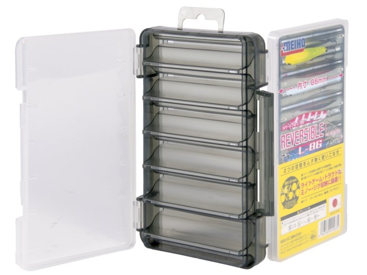 Коробка Meiho Reversible L-86 175*105*36 - черный / прозрачный