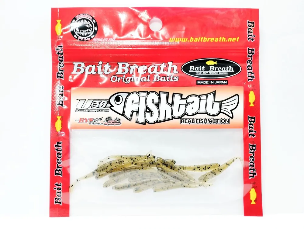 Силиконовая приманка Bait Breath U30  Fish tail 1,5in38мм - Dark Greenpumpkin/Seed