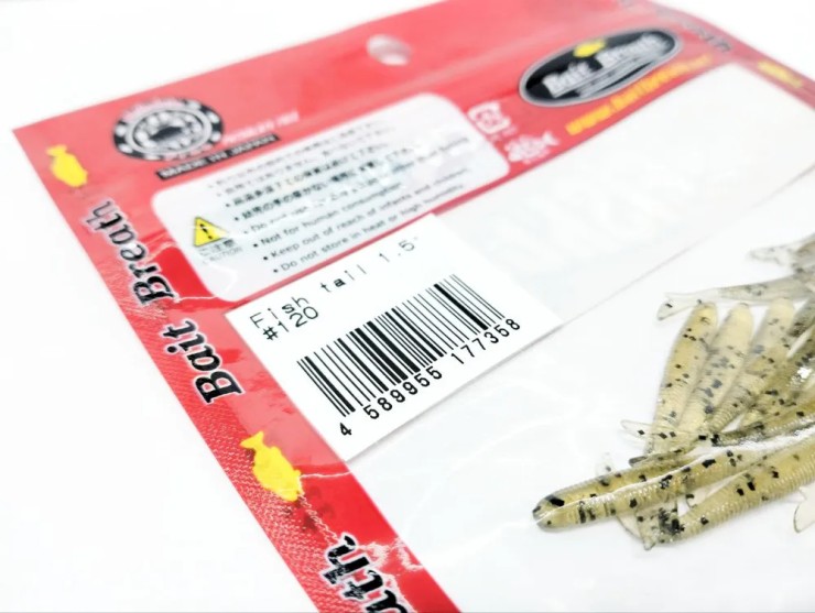 Силиконовая приманка Bait Breath U30  Fish tail 1,5in38мм - Greenpumpkin/Seed