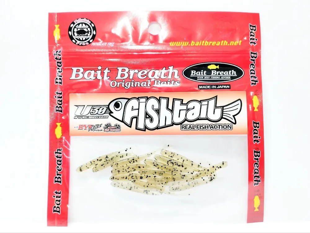 Силиконовая приманка Bait Breath U30  Fish tail 1,5in38мм - Greenpumpkin/Seed