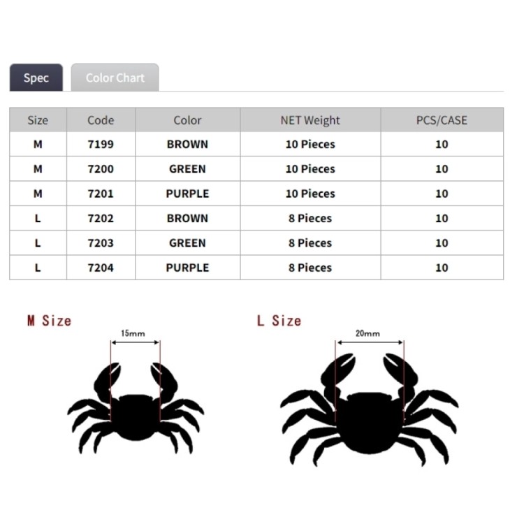 Силиконовая приманка Marukyu Power Crab коричневый 0,6in - 15мм - коричневый