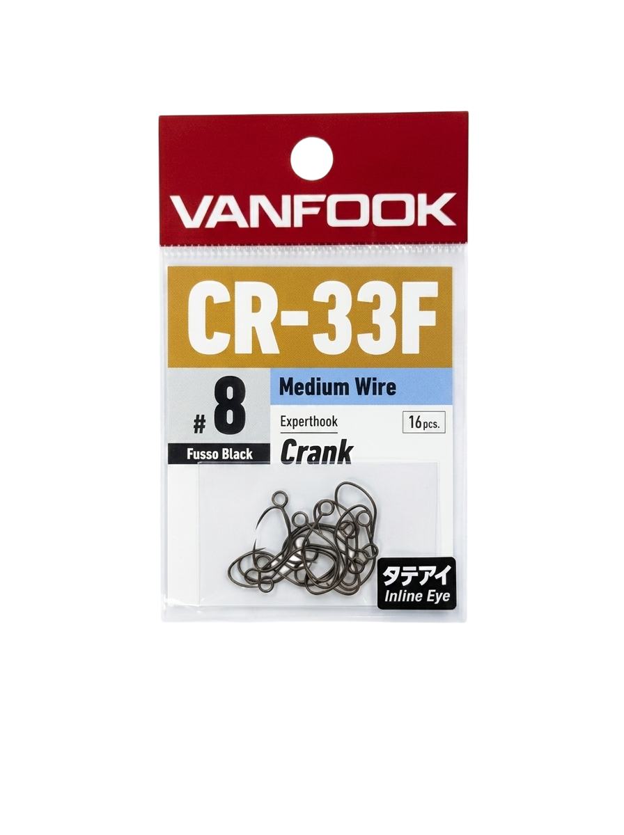 Крючки одинарные Vanfook Expert Hook Crank CR-33F #8 - серебристый