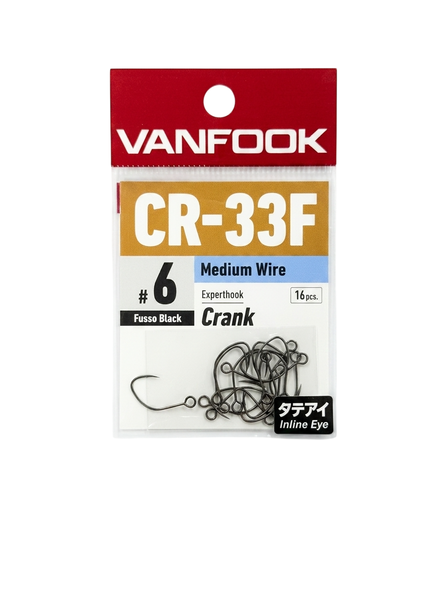 Крючки одинарные Vanfook Expert Hook Crank CR-33F #6 - серебристый