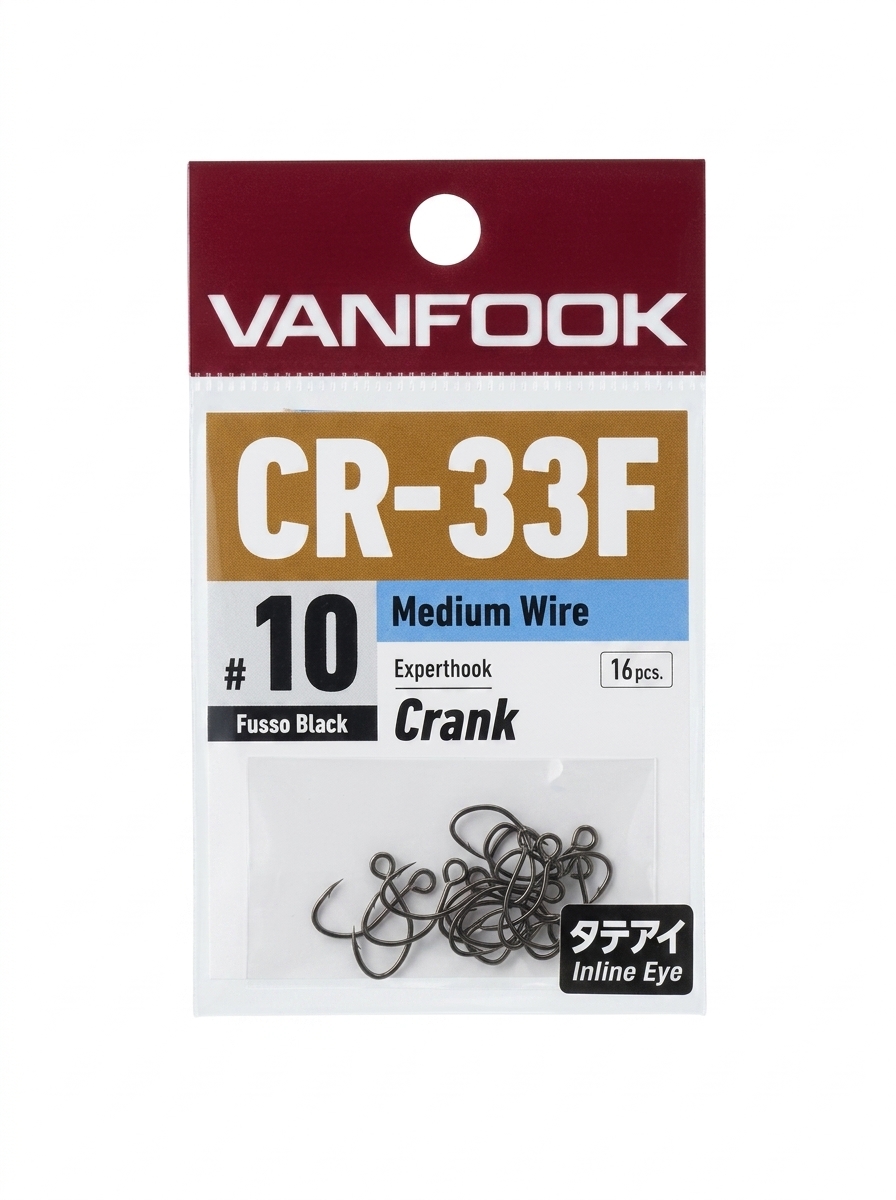 Крючки одинарные Vanfook Expert Hook Crank CR-33F #10 - серебристый