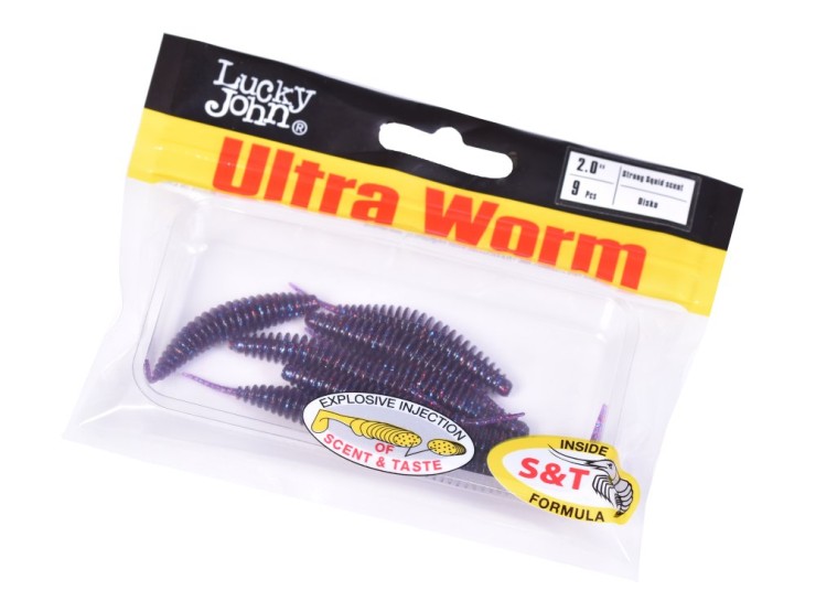 Силиконовая приманка Lucky John Pro Series Ultra Worm 2in - 50мм - S63