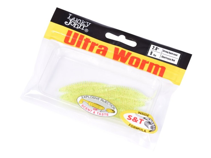 Силиконовая приманка Lucky John Pro Series Ultra Worm 2in - 50мм - S15