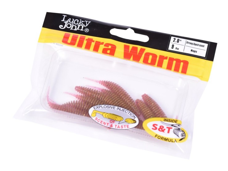 Силиконовая приманка Lucky John Pro Series Ultra Worm 2in - 50мм - S14