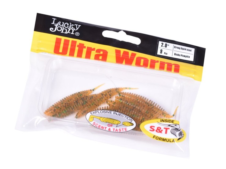 Силиконовая приманка Lucky John Pro Series Ultra Worm 2in - 50мм - PA19