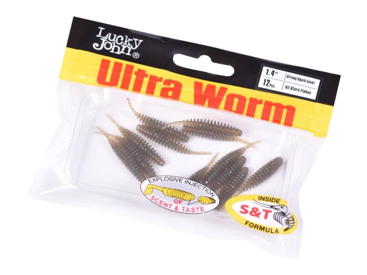 Силиконовая приманка Lucky John Pro Series Ultra Worm 1,4in - 35мм - S19