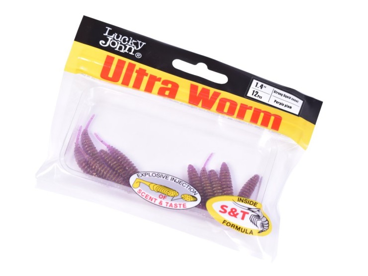 Силиконовая приманка Lucky John Pro Series Ultra Worm 1,4in - 35мм - S13