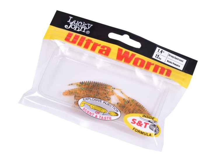 Силиконовая приманка Lucky John Pro Series Ultra Worm 1,4in - 35мм - PA19