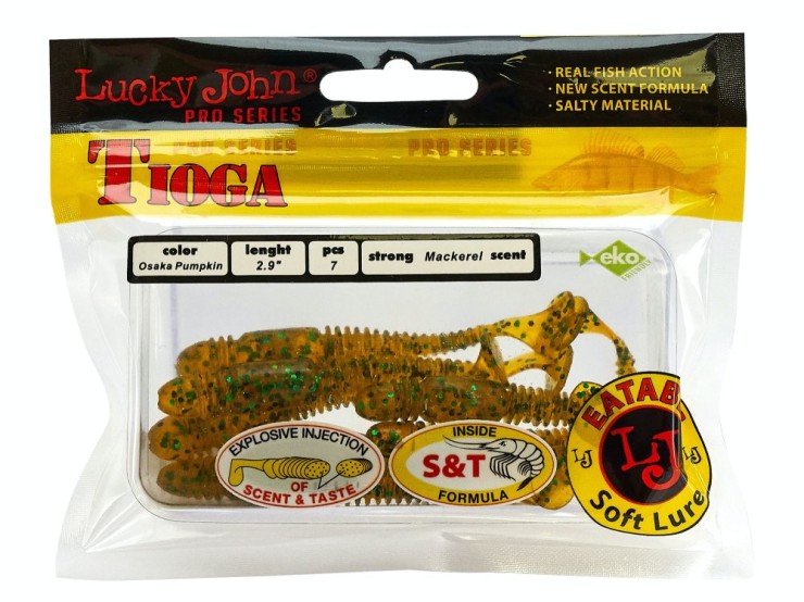 Силиконовая приманка Lucky John Pro Series Tioga 2,9in - 74мм - PA19