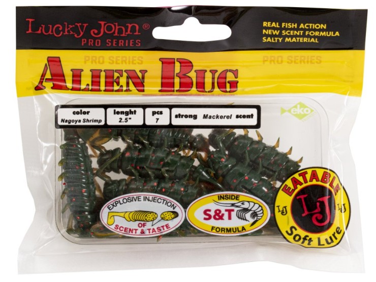 Силиконовая приманка Lucky John Pro Series Alien Bug 2,5in - 63мм - 085