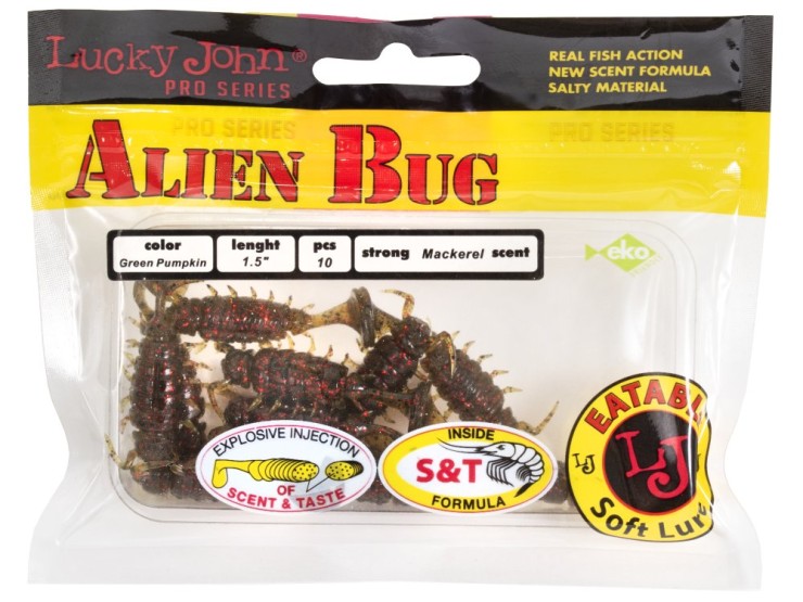 Силиконовая приманка Lucky John Pro Series Alien Bug PA03 1,5in - 38мм - PA03