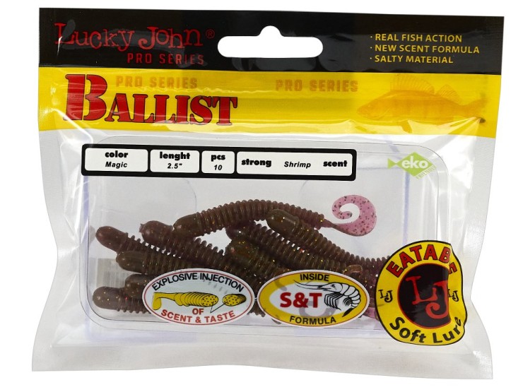 Силиконовая приманка Lucky John Pro Series Ballist 2,5in - 63мм - S14