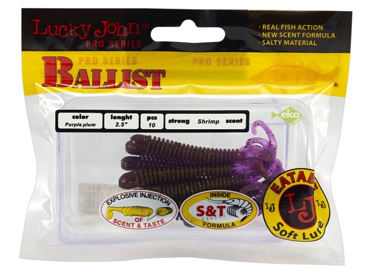 Силиконовая приманка Lucky John Pro Series Ballist 2,5in - 63мм - S13