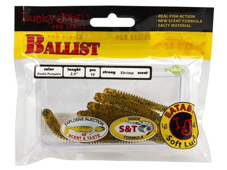 Силиконовая приманка Lucky John Pro Series Ballist 2,5in - 63мм - PA19