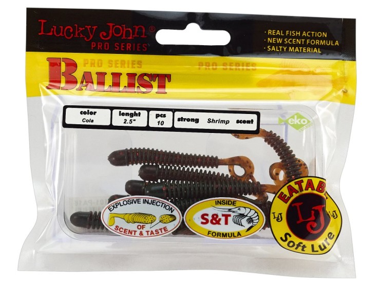 Силиконовая приманка Lucky John Pro Series Ballist 2,5in - 63мм - PA16