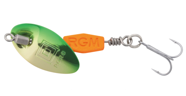 Вращающаяся блесна Rooster Gear Market RORO 3гр - Green Orange
