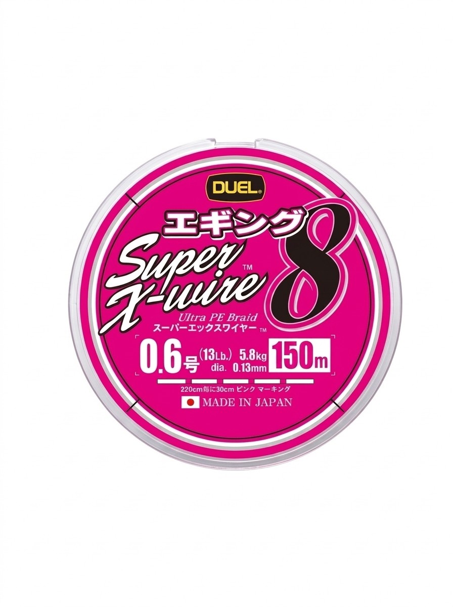 Плетеный шнур Duel PE Super X-Wire 8 #0,6 - 0,13мм - 150м - розовый