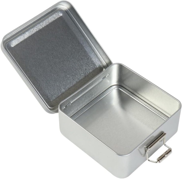 Коробка Rooster Gear Market TIN Case Square silver 107*111*45 - silver