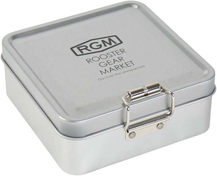 Коробка Rooster Gear Market TIN Case Square silver 107*111*45 - silver