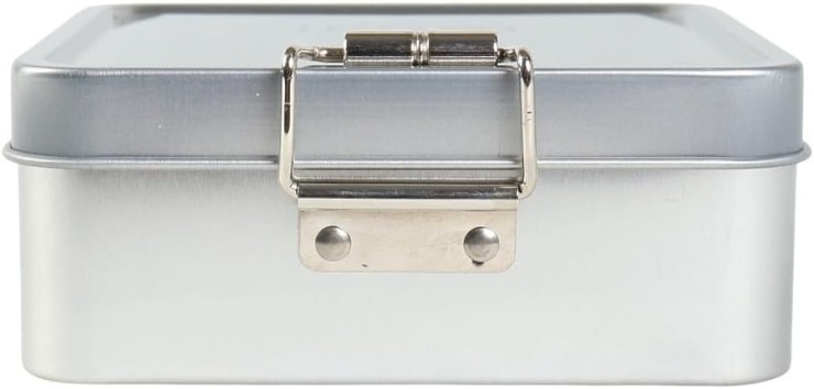 Коробка Rooster Gear Market TIN Case Square silver 107*111*45 - silver