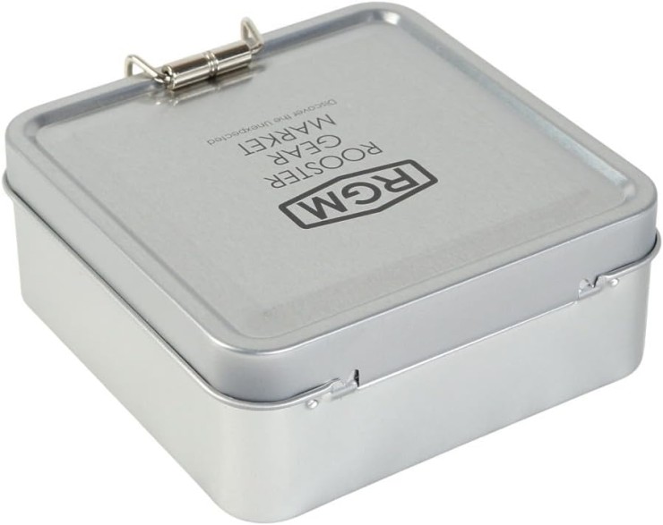 Коробка Rooster Gear Market TIN Case Square silver 107*111*45 - silver